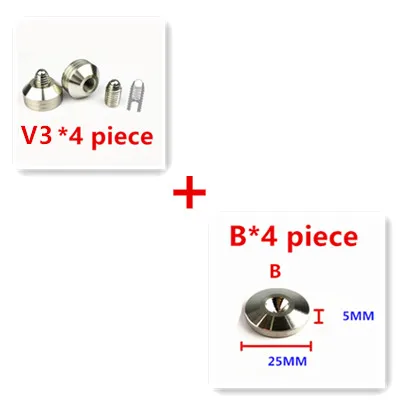 4 шт из нержавеющей стали амортизатор ножка/Накладка для динамика усилитель CD плеер ЦАП предусилитель - Цвет: V3 and B