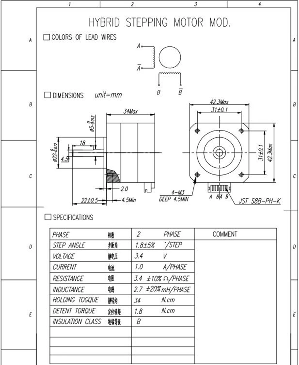 5 шт./лот Nema17 stpper мотор 17HS3401S с 4мя фазами, Nema 17HS3401(Национальная ассоциация владельцев электротехнических предприятий) шаговый двигатель 42 двигатель 42bygh 1.3A для станков с ЧПУ лазерной и 3D принтер