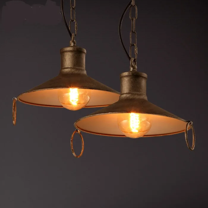 

Industrial wind Copper two ears restaurant hotel loft iron creative chandelier living coffee shop bar bedroom ceiling LO7121