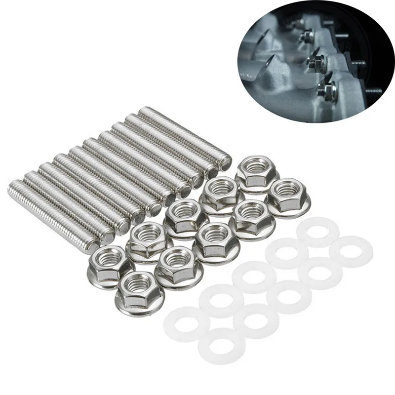 CARPRIE Car Bolt 10PCS Intake Manifold Extension Stud Bolt Bolt Kit Stainless Steel For Honda B/C/D /F/H/K LS01 je4