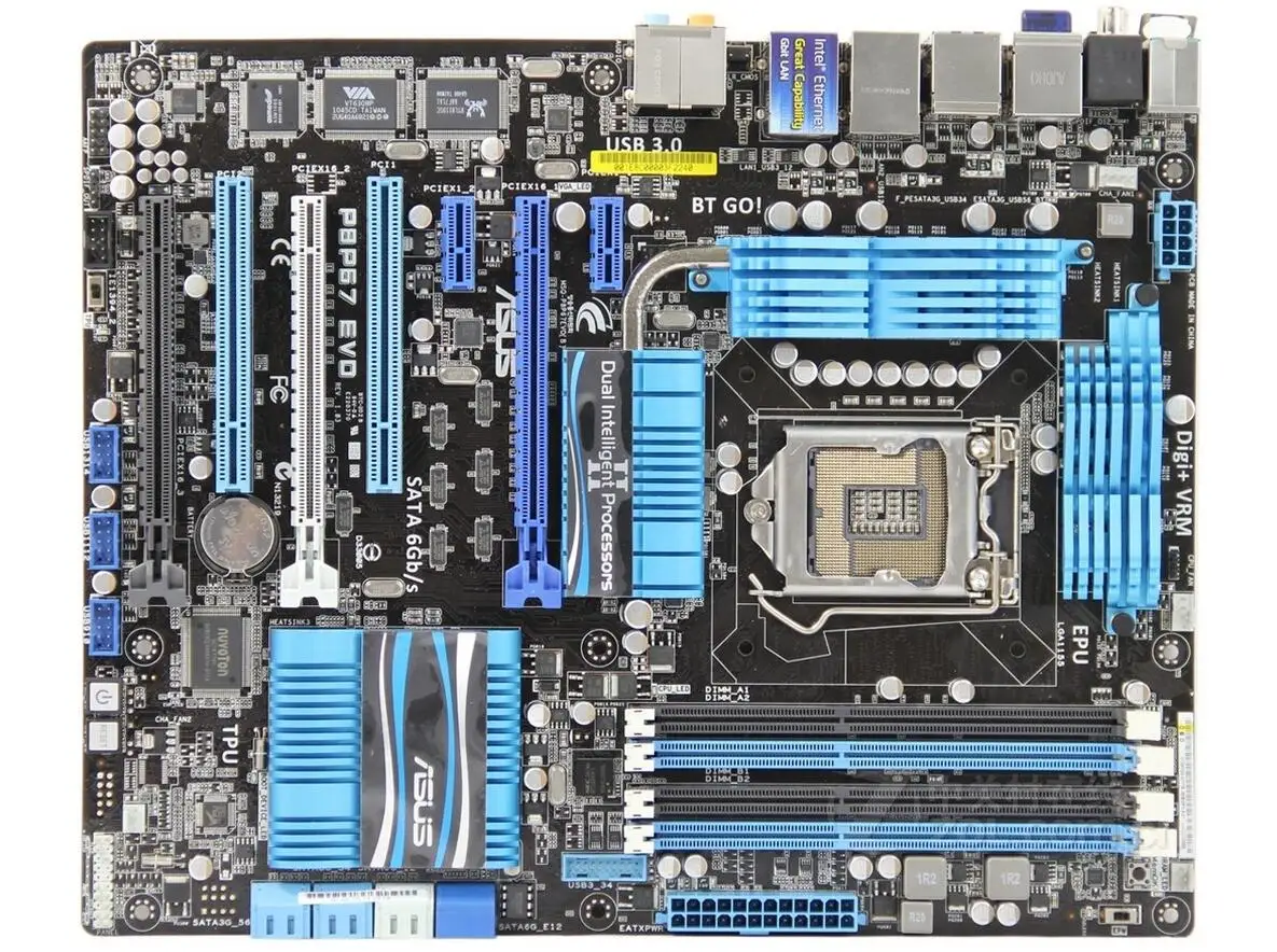 

ASUS P8P67 EVO Desktop Motherboard P67 Socket LGA 1155 i3 i5 i7 DDR3 32G SATA3 USB3.0 ATXmotherboard used 90%new