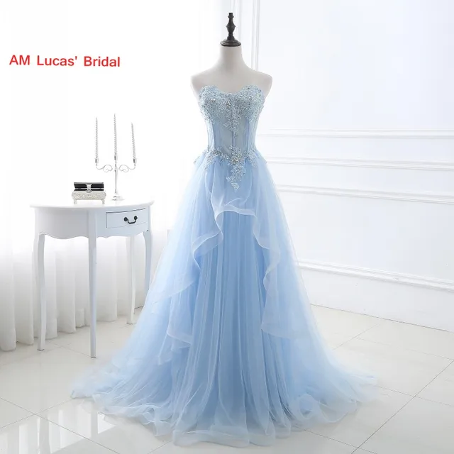ice blue party dress