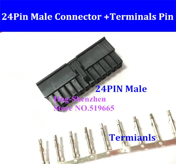 Molex 4 2 24Pin ATX женский разъем кабеля питания + Клемма обжимные контакты|24pin atx|molex cable