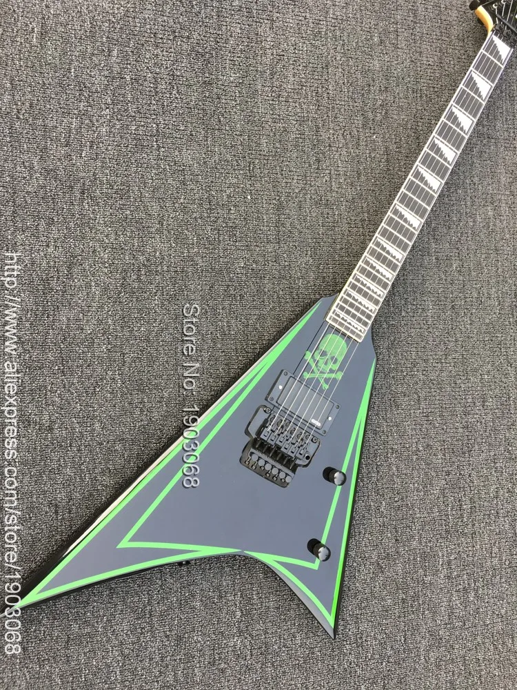 Custom shop ALEXI LAIHO GREENY signature электрогитара высокое качество ES V Форма двойная tremolo