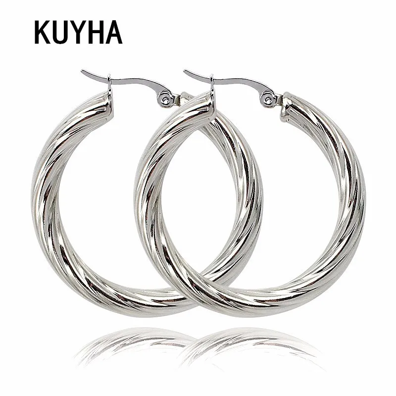 Серьги кольца женские Большие серебристые диаметром 41 мм|big hoop earrings|fashion earringshoop