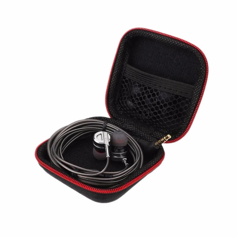 

100cm 3.5mm Wired Headset In-Ear HiFi Stereo Earphone Earbuds Headphone with Mic Universal + Storage Case