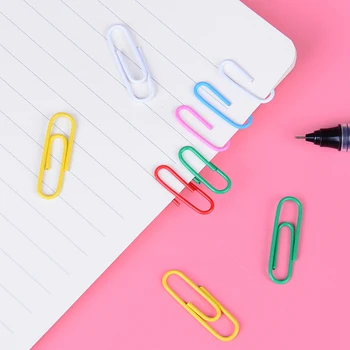 

Peerless 100pc Assorted Mixed Colored Bookmark Planner Paper Clip Metal Material Bookmarks for Book Stationery School Supplies