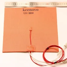 240*240, 600W@ 120 В, w/NTC 100 к термистор, 3 м PSA Keenovo силиконовый нагреватель 3D-принтеры нагреватель, радиатор, во-первых, Класс гарантированно хорошего качества
