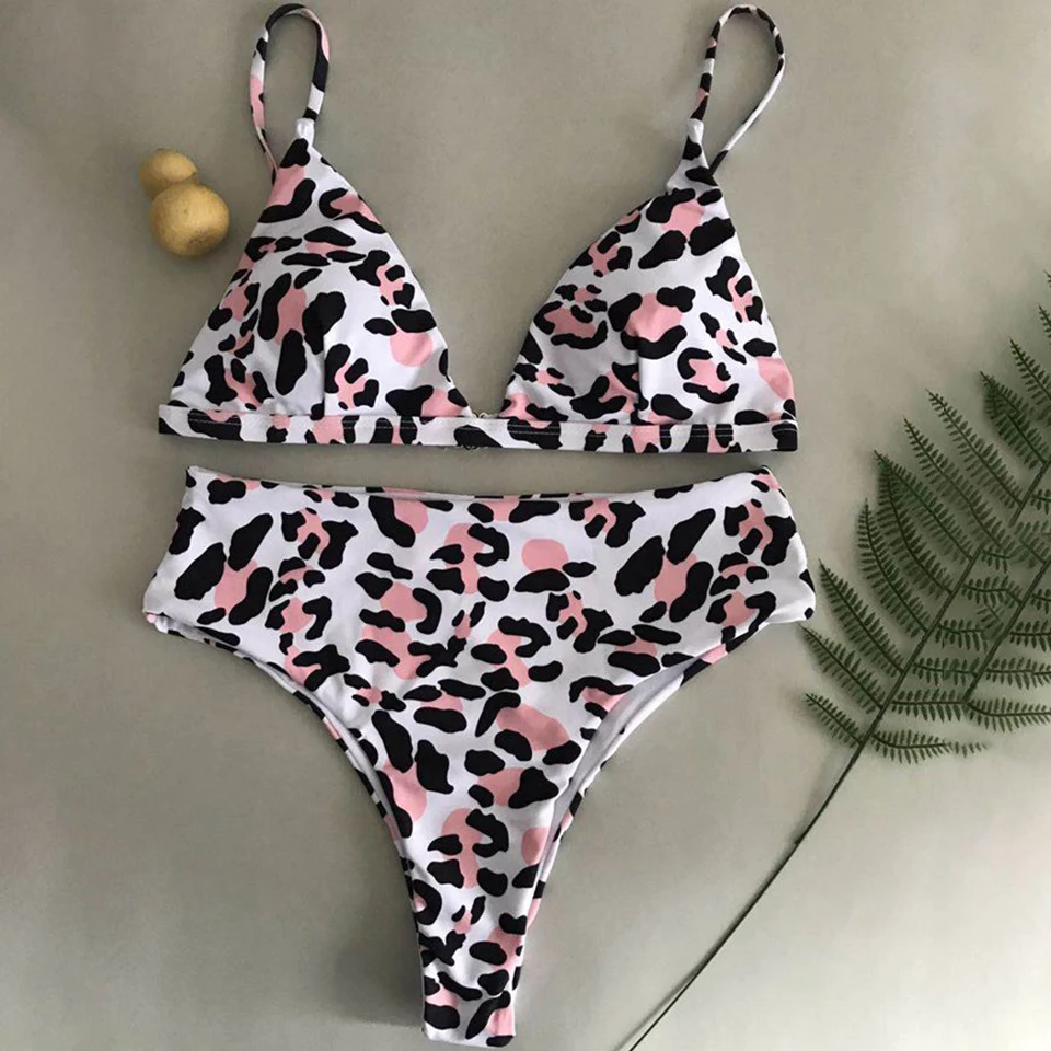 Стринги Высокая Талия бикини с леопардовым принтом змея Купальник high Cut Bikini сайт