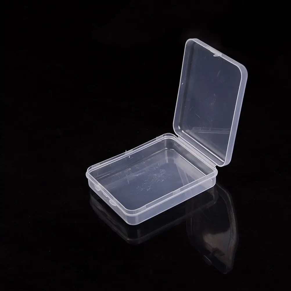 1 шт. новая практичная Маленькая прозрачная коробка для хранения Коллекция Чехол контейнер с крышкой