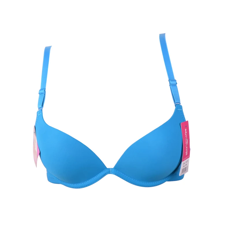 White color support small chest push up bra young girl women Bra gather breast thin cup sexy bra plunge deep u low cut women bra 6