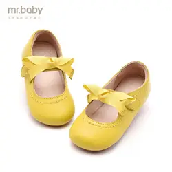 Mr. baby/Женская обувь для малышей, весна 2019, новая Нескользящая кожаная обувь с бабочкой, обувь принцессы для девочек