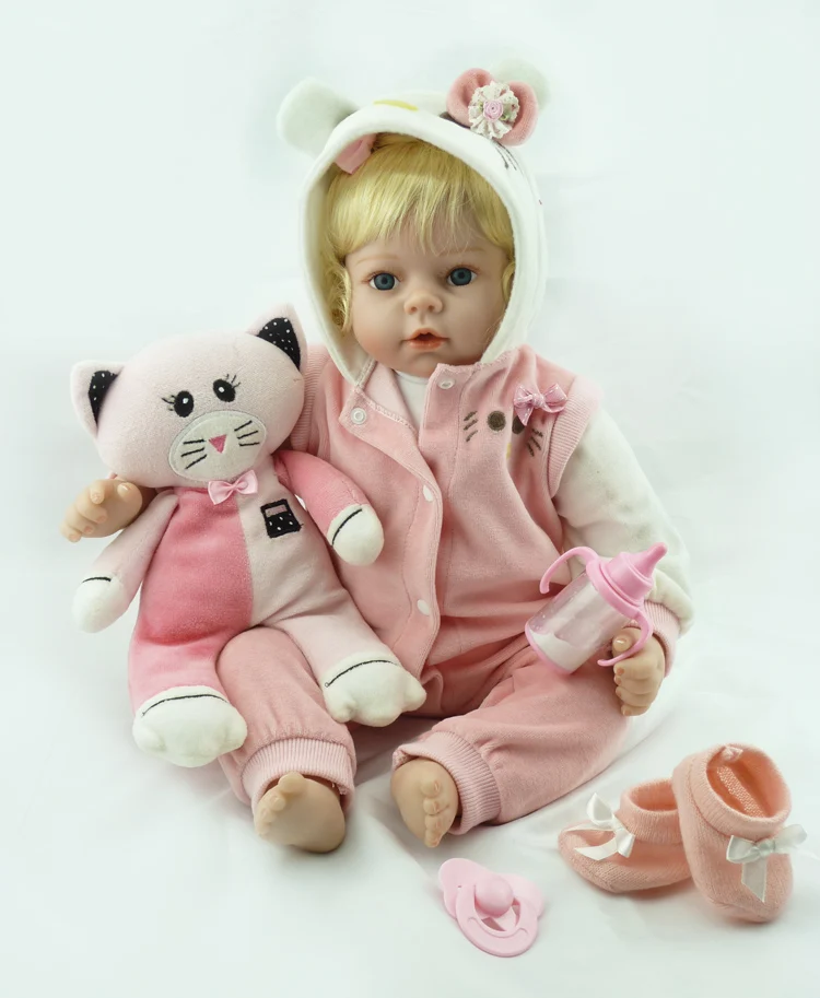 

50cm Hot sale cheap dollar Victoria adora Lifelike newborn Baby Bonecas Bebe kid toy cute girl silicone reborn baby dolls