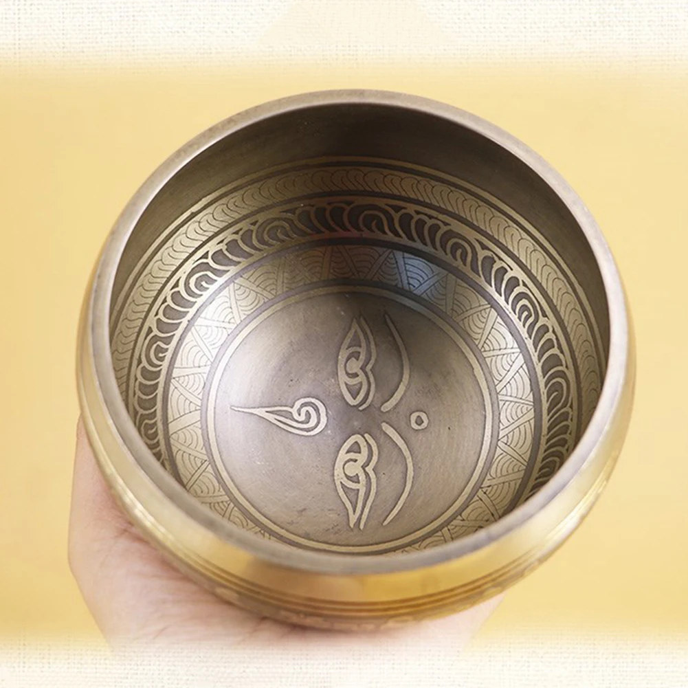 Тибетская Поющая чаша для йоги Поющая чаша для медитаций Гималайская ручная чеканка медитация Звуковая терапия массаж домашний орнамент