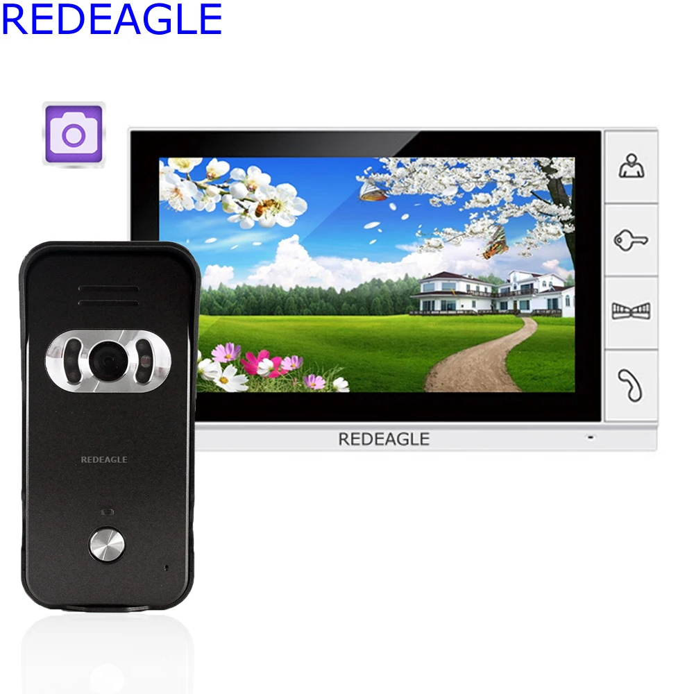 9 дюймов ЖК Проводной Видео дверной Телефон Запись домофон домашняя система безопасности ИК камера Поддержка SD карта запись фото до 32 Гб