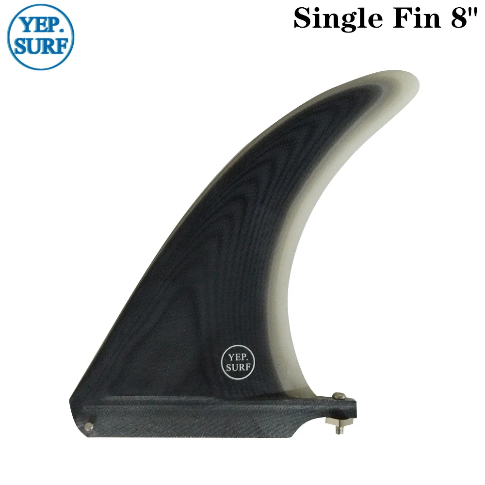 Surf 7/8/9/10.25 inch Fin Fibreglass Surfboard 7/8/9/10.25/11 length Black color Fin in Surfing Longboard Fins 2019 paddle board