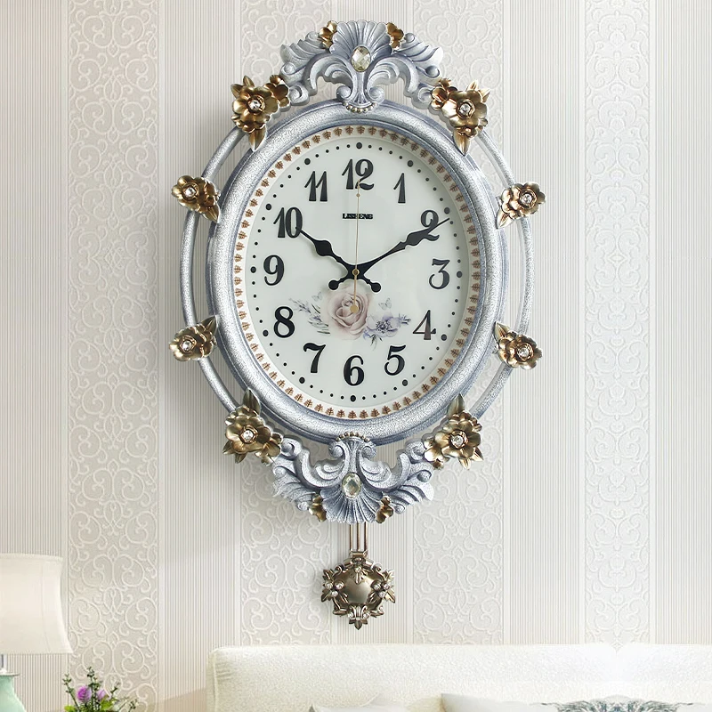 Retro Large Pendulum Wall Clocks D-40.5X68cm  