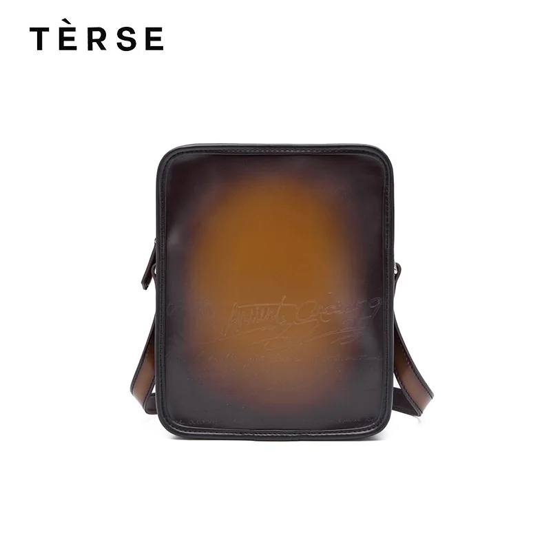 TERSE 2018 NEW Handbags Genuine Leather Mini Shoulder Bag For Men Zipper Flap for Daily 2 Color Engraving Bag custom Logo 9652-1
TERSE 2018 NEW Handbags Genuine Leather Mini Shoulder Bag For Men Zipper Flap for Daily 2 Color Engraving Bag custom Logo 9652-1