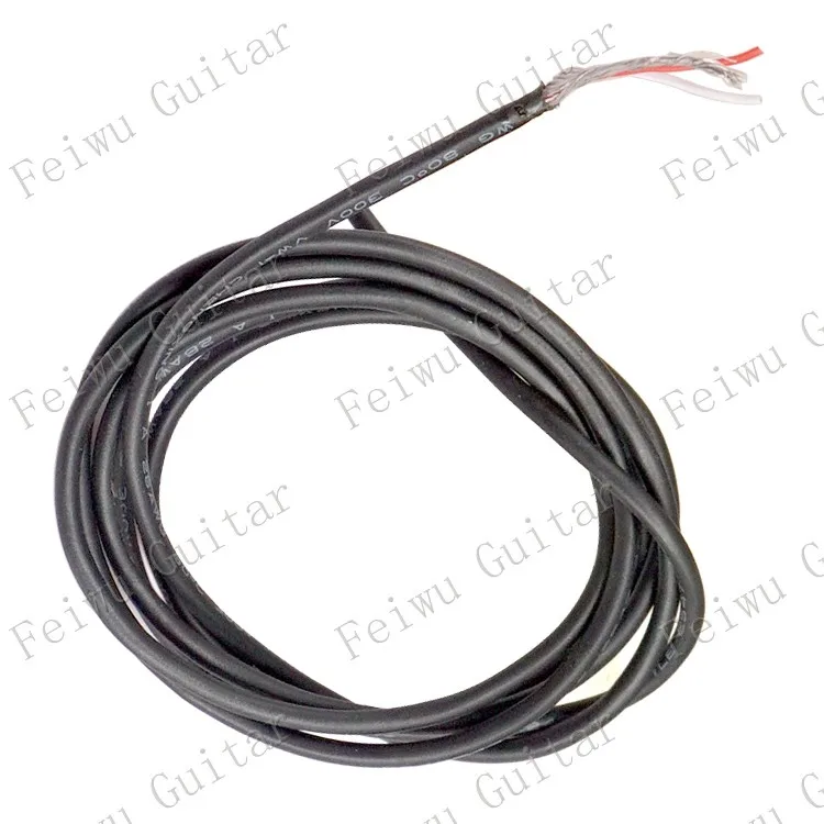 1 Meter Electric Bass Guitar Pickup Hookup 2 Core Shielded Cable / Guitar Pots Hookup 2 Core& Earth Wire