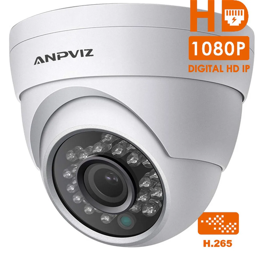 New Designed 1080P HD Dome IP Camera PoE H 265 2MP Night Vision Security Video Surveillance