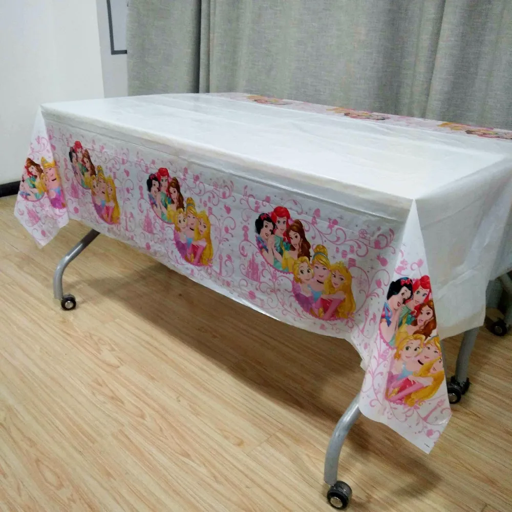 

132cm*220cm Princess Theme Birthday Party Decoration Tablecloth Kids Boys Event Party supplies Disposable TableCloth Table Cover