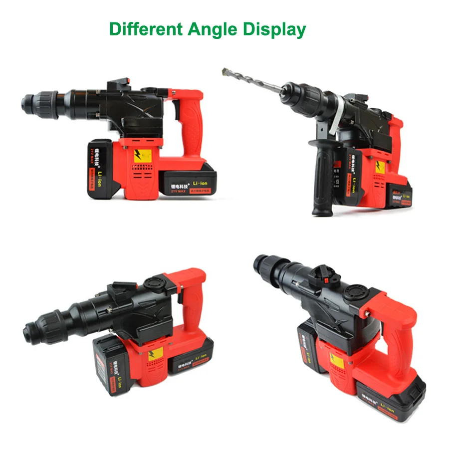 8000 10000 18000mAh Heavy Wall Hammer Cordless Drill Rechargeable Lithium Battery Electric Hammer Impact Drill 8000 10000 18000mAh Heavy Wall Hammer Cordless Drill Rechargeable Lithium Battery Electric Hammer Impact Drill