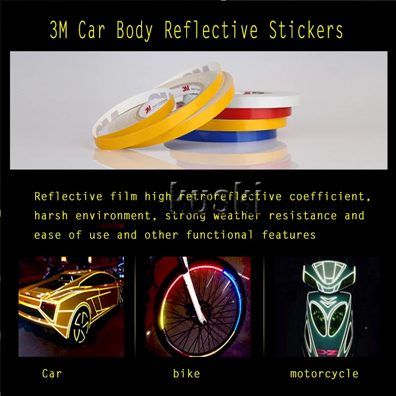 Светоотражающая лента ZDPARTS 5 м * 1 см для Skoda Octavia A5 A7 2 Rapid Fabia Ford Focus 3 Fiesta Mondeo MK|reflective