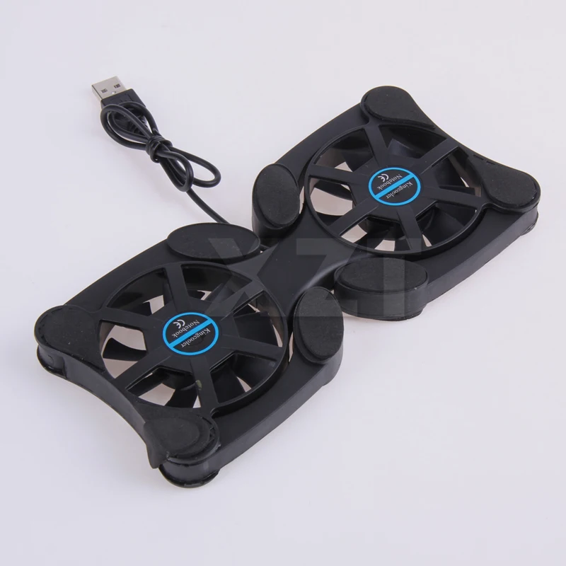 Foldable USB Cooling Fan CPU Cooler Mini Octopus Notebook Cooler Pad Quiet Stand Double Fans for 7-15 inch Notebook Laptop