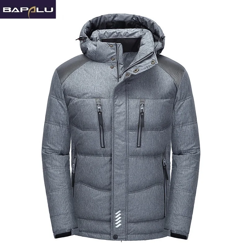 

New Brand Thickening Winter Jacket Men Casual Soild Handsome Windproof 90% White Duck Down Jacket Warm Men's Snow Overcoat