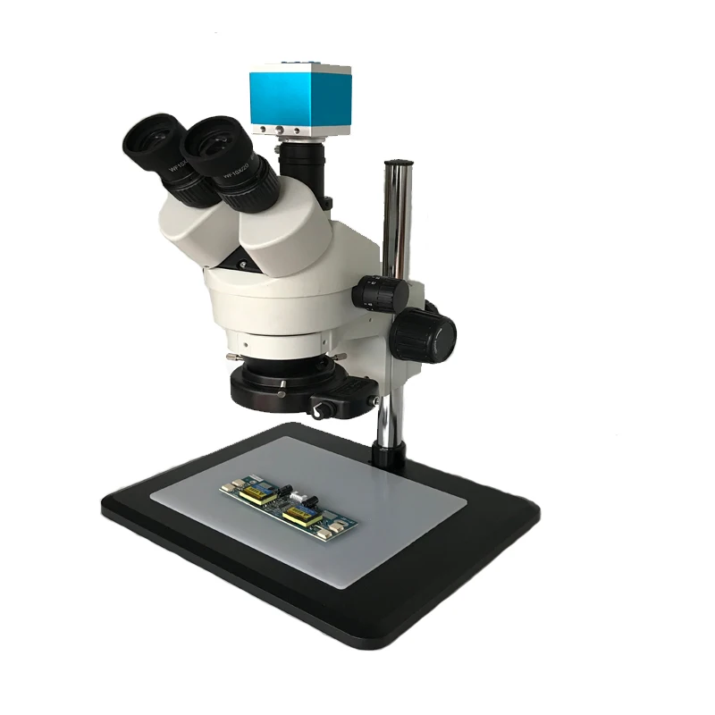 

Phone repair tools 16MP HDMI USB Digital Video microscope camera +7X 45X Trinocular stereo microscope 144 adjustable LED lights