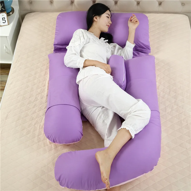 

Pregnant Women Pillow Cotton Waist Side Sleeping Pillow Removable And Washable U-type Stomach Pillow One Generation