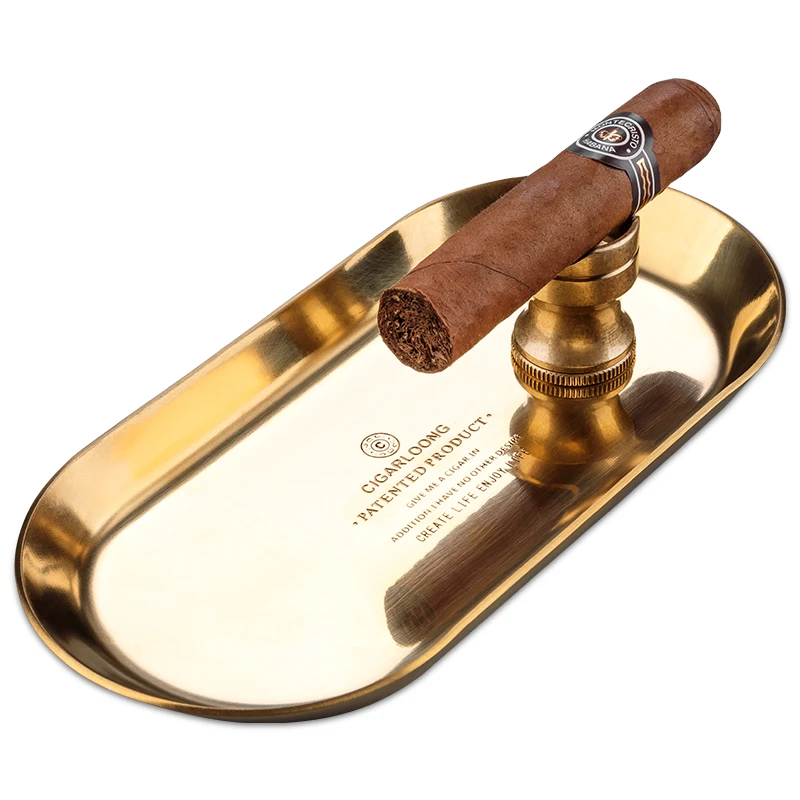Portable Cigar Ashtray Tray Cigar Stand Cigar Rest Ash Tray for Man Gift