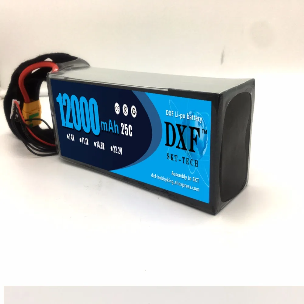 DXF 12000mAh 22 2 V 6S 25C RC Lipo батарея для вертолета S1000 Drone FPV UAV Автомобильная лодка