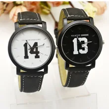 The 1314 Big Numbers Korean Version Of The Harbin Harbin Black And White Couple Watch Korean Fashion Street Student Belt Table.