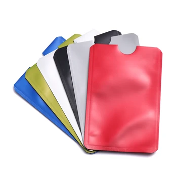 

10Pcs Aluminium Colorful Anti Rfid Wallet Blocking Reader Lock Bank Card Holder Protection Smart Credit Card Holder Case Cover