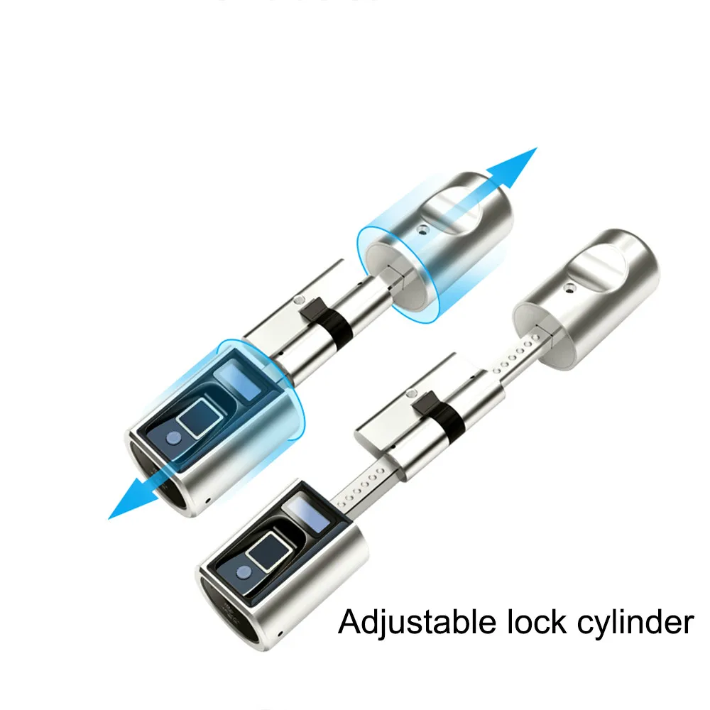 

L6SECB Electronic Door Lock APP Smart Card Fingerprint Door Lock adjustable Cylinder