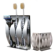 1PC Stainless Steel Three Position Two Position Self Adhesive Toothbrush Holder font b Bathroom b font