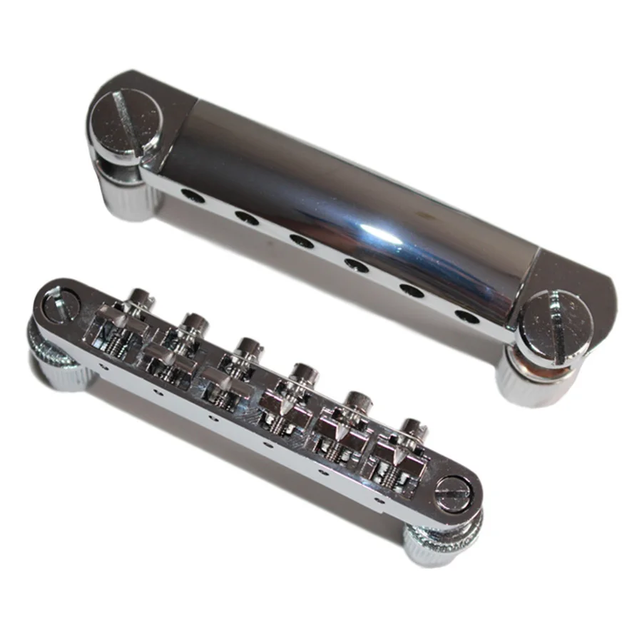 A Silver LP Electric Guitar Bridge For 6 String Electric Guitar Zinc