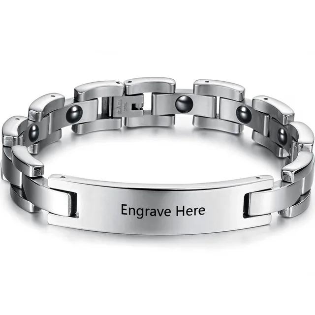 Diy Personalized Stainless Steel Men Name Bracelets Lover Engagement Diy Personalized Stainless Steel Men Name Bracelets Lover Engagement Birthday Gift Free Engrave Women Bracelet