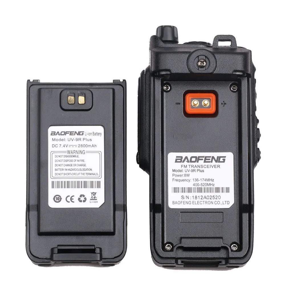 Baofeng UV-9R плюс 8 W Мощный 10 км long range УФ 9r Dual Band IP67 влагонепроницаемые Walkie Talkie + 1 тайное воздуха Акустическая трубка-наушник