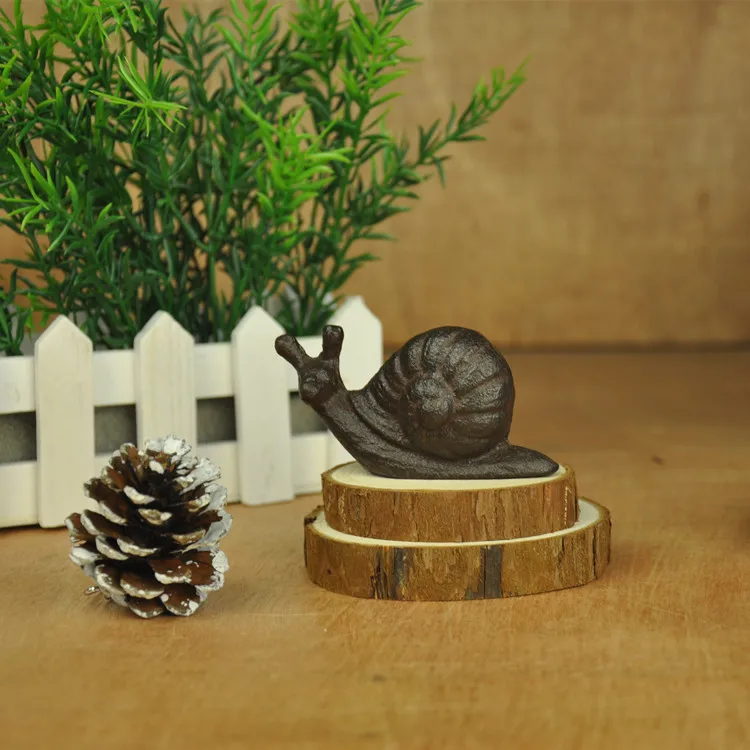 

6 Mini Cast Iron Snail Metal Snail Figurine Statue Paper Weight Home Garden Yard Patio Courtyard Decoration Iron Craft Ornament