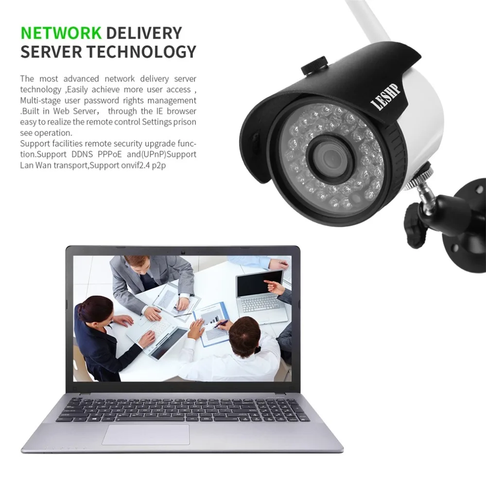 

Waterproof H.264 1.0 MP1280X720 HD WIFI Security Mini IP IR Bullet Camera SN-IPC-4006FSW10 Network Surveillance Camera