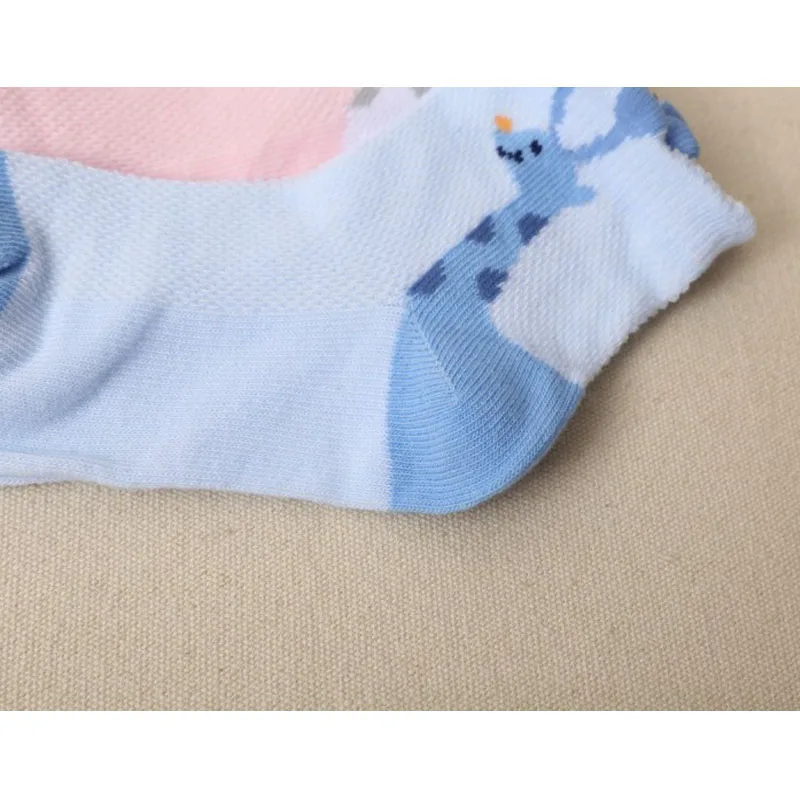 Хлопковые носки новое поступление партия из 5 пар мод сетки шаблон жирафа для детей от 1 до 9 лет мальчики и девочки носки Детские носки