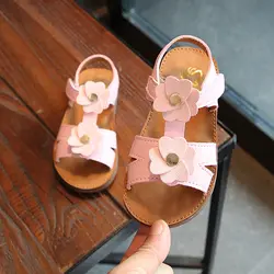 Smart Poro сандалии для девочек Дети Детская обувь цветок летние дети Красивые туфли принцессы модные пляжные сандалии мягкие ботинки малыша