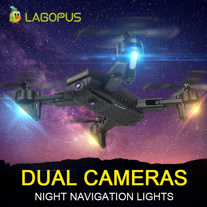 

lagopus S169 2MP WIFI FPV Drones with 2 Cameras HD Mini drone LED light Folding Drone Gesture photo VS E58 XS809HW H37