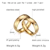 Vnox Hot Wedding Bands Rings For Women Men Gold-Color Stainless Steel Engagement Ring Jewelry 2