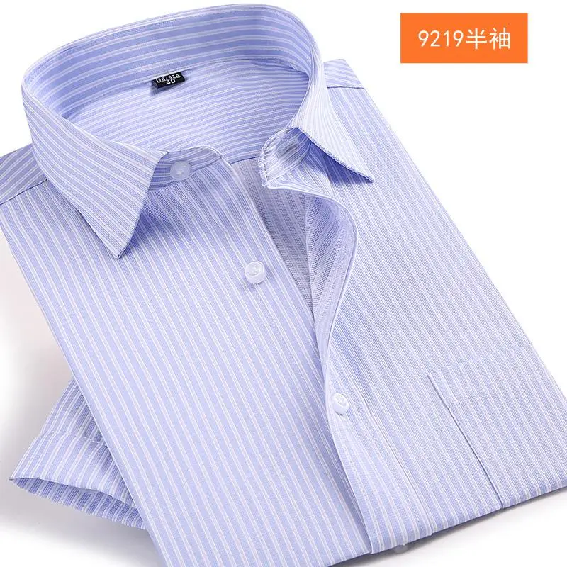 2019новое поступление модные высококачественные супер большие мужские с коротким рукавом летние из чистого хлопка свободное платье рубашки в клетку размера плюс 9XL - Цвет: 9218
