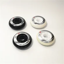 Pçs/lote 4 Patins Roda 80mm 76mm 72mm branco preto rodas patinam para Powerslide para SEBA HV HL Alta Luz De Fibra De Carbono