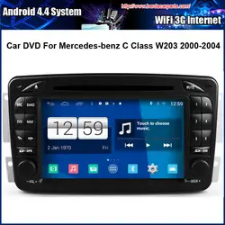 Android dvd-плеер Автомобиля для Mercedes Benz W203 2000-2004 Навигации GPS Multi-touch Емкостный экран, 1024*600 с высоким разрешением