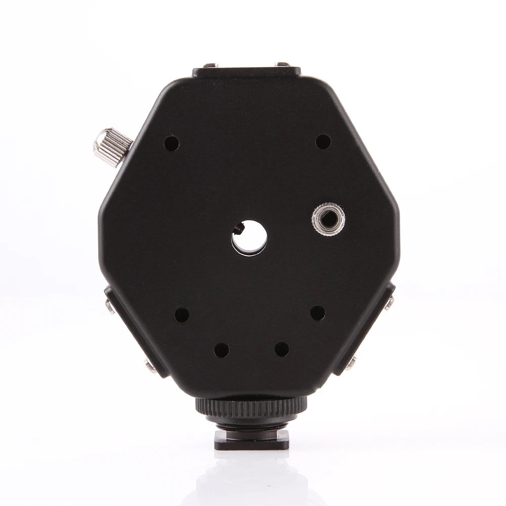 Тройной 3-головки горячий башмак 3in1 софтбокса Speedlite Flash светильник держатель кронштейн w/триггер слот